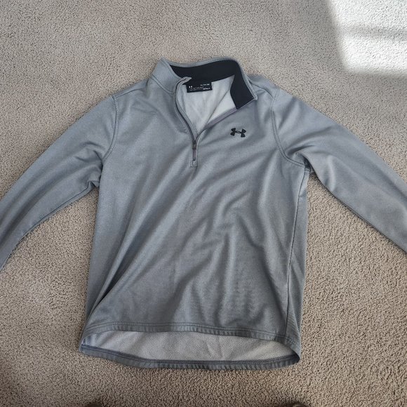 Gray Under Armour Size XL Zip Up Pullover - Picture 2 of 5